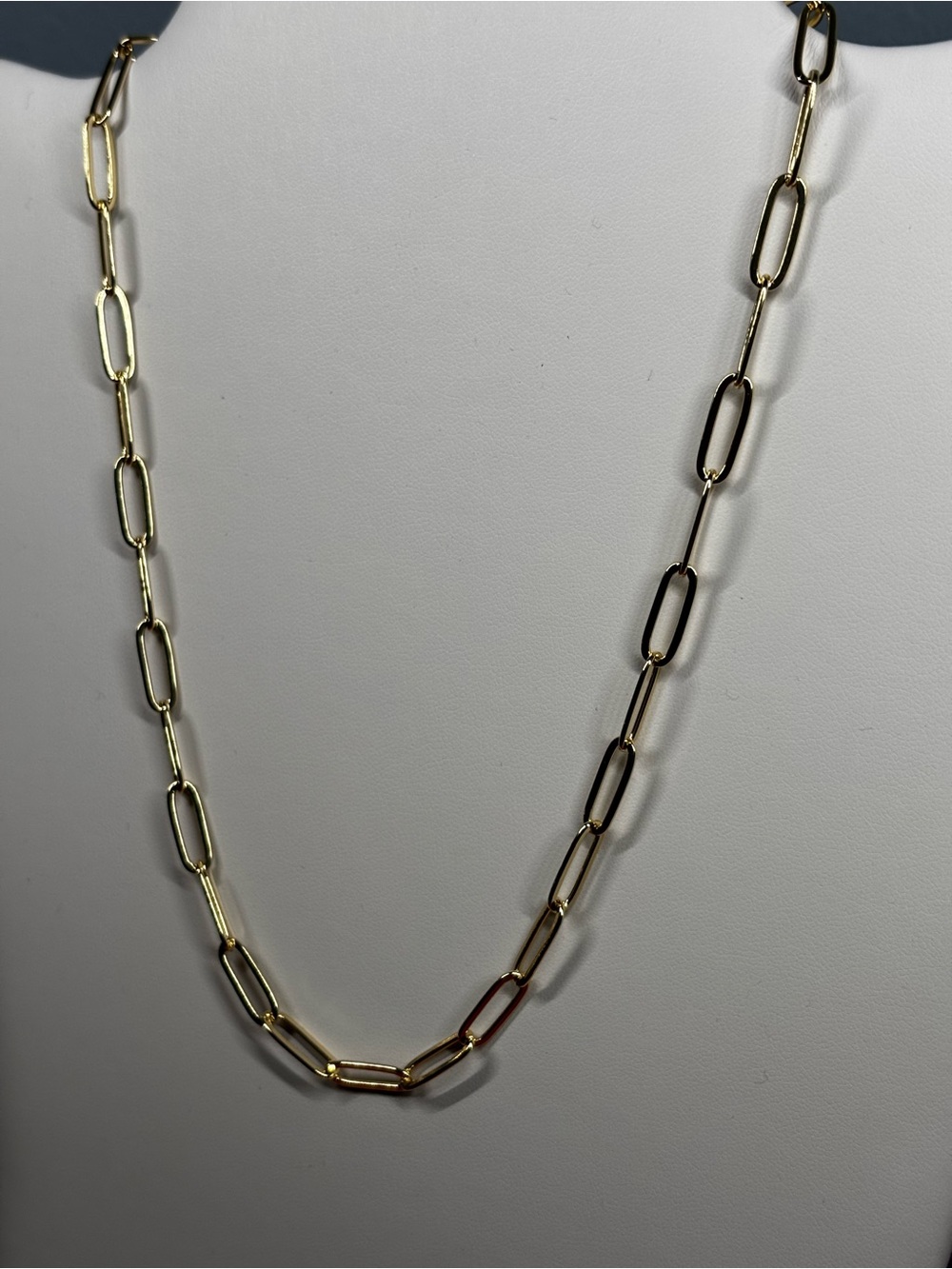 Gold Over 925 Paperclip Chain Necklace - Women Jewelry